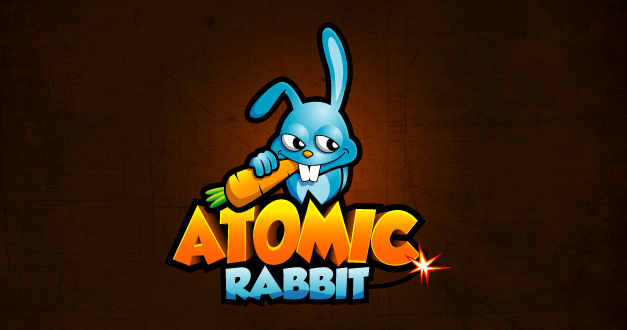 Création graphique logo par Click-création (Guerlédan Bretagne Côtes d'Armor 22) Atomic rabbit