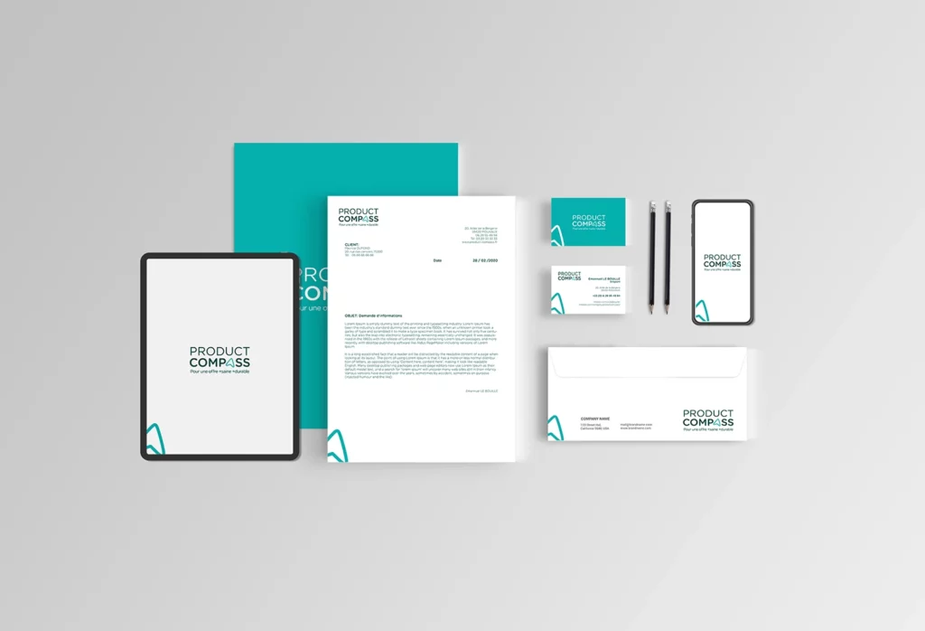 Création logo Product Compass par Click-création - Charte graphique sur-mesure pour une agence conseil