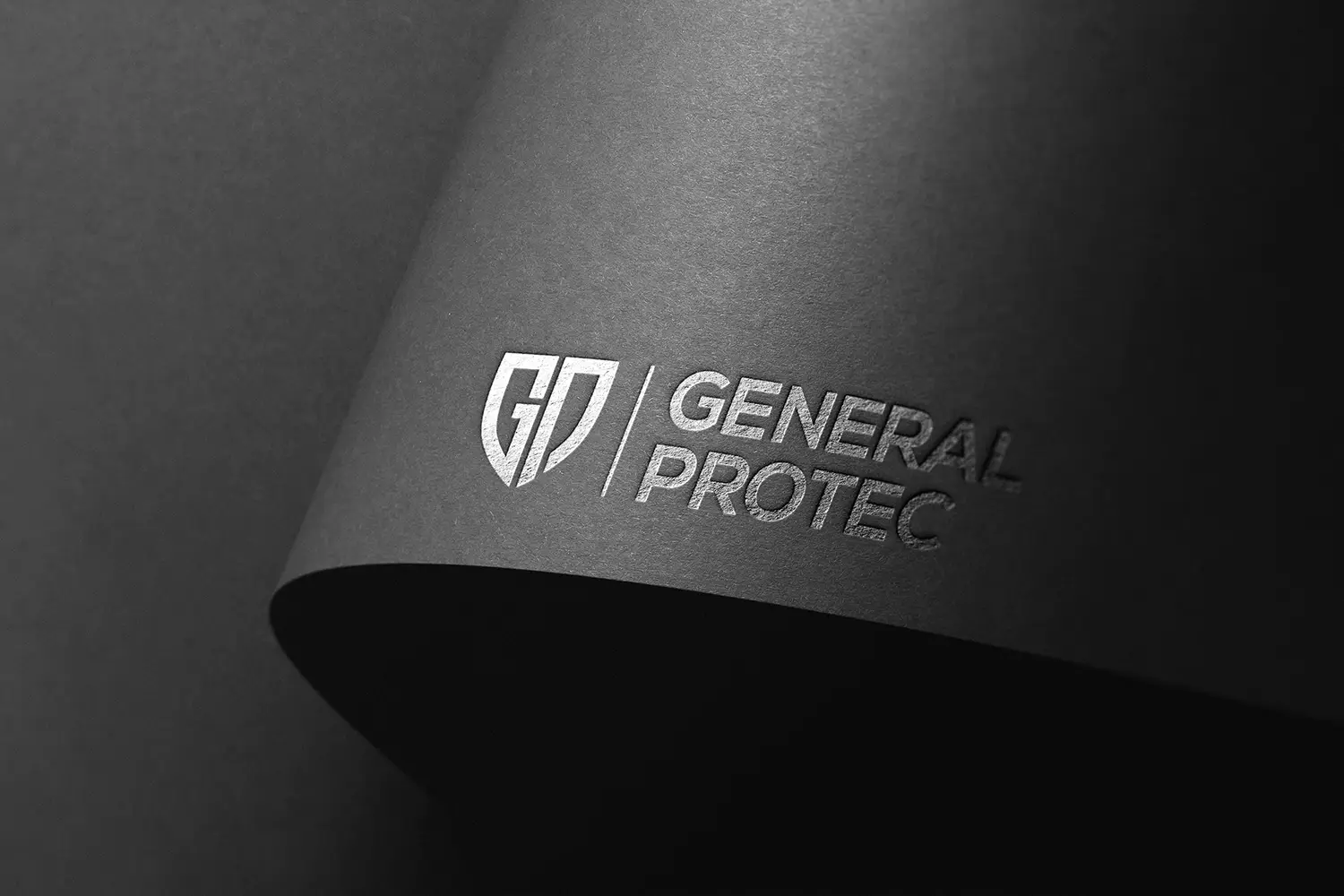 Création logo General Protec par Click-création - Identité visuelle pour une entreprise de sécurité en Suisse