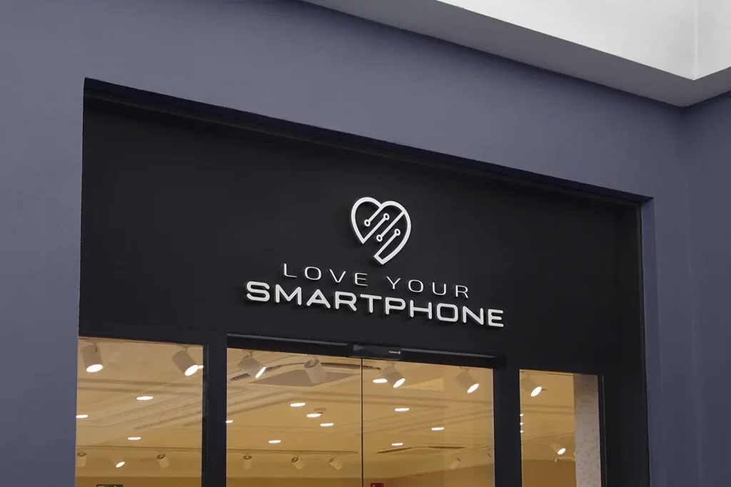Création logo Love Your Smartphone par Click-création - Un design connecté à la technologie