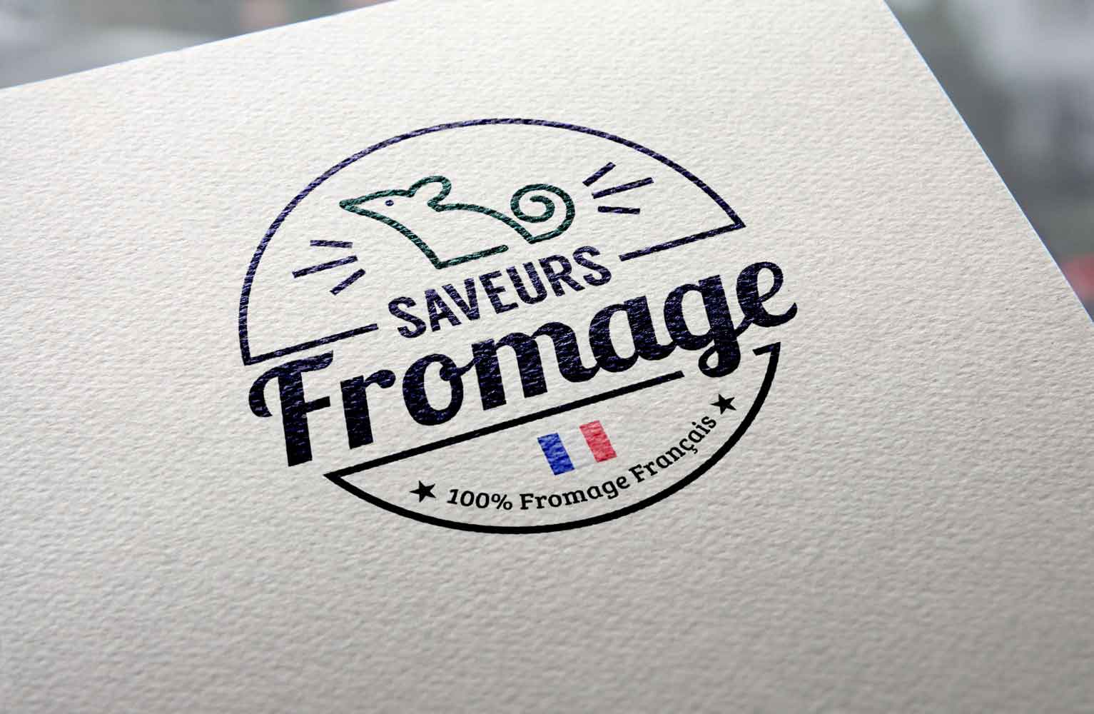 Création graphique logo par Click-création (studio de graphistes Guerlédan Bretagne 22) Saveurs Fromage