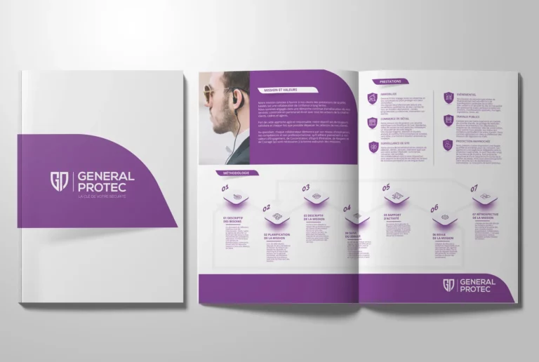 creation brochure design securite general protec