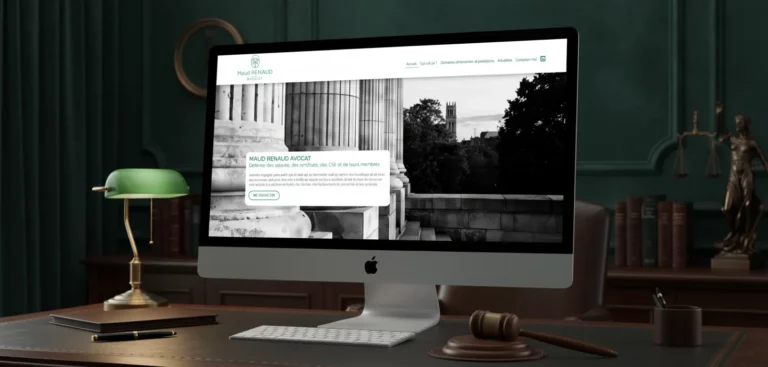Site web pour avocat - Maître Maud Renaud, design et SEO par Click Création Bretagne.