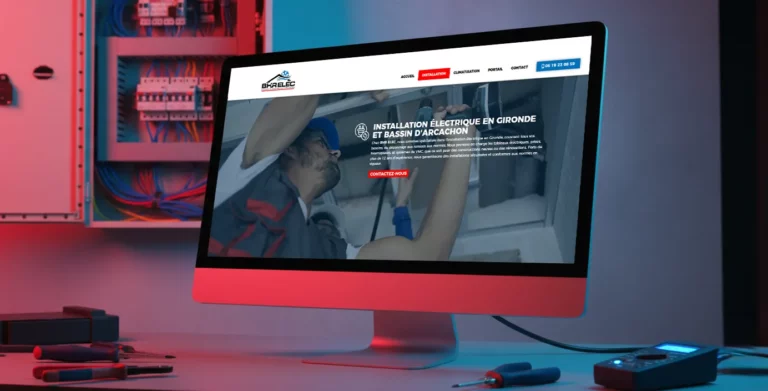Conception de site internet pour électricien - BHRELEC réalisé par Click Création en Côtes-d'Armor.