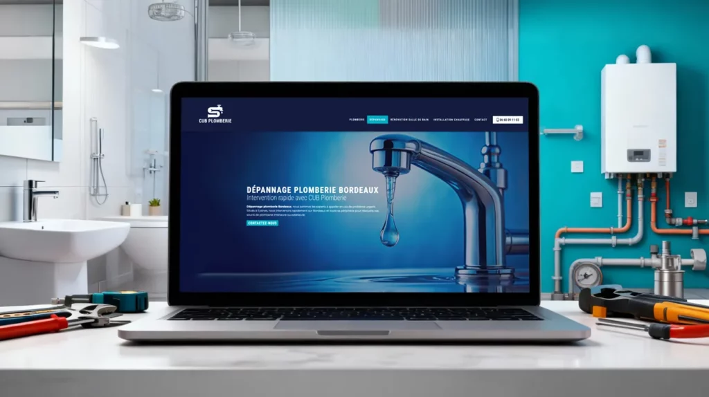 Création site web plombier CUB Plomberie par Click-création
