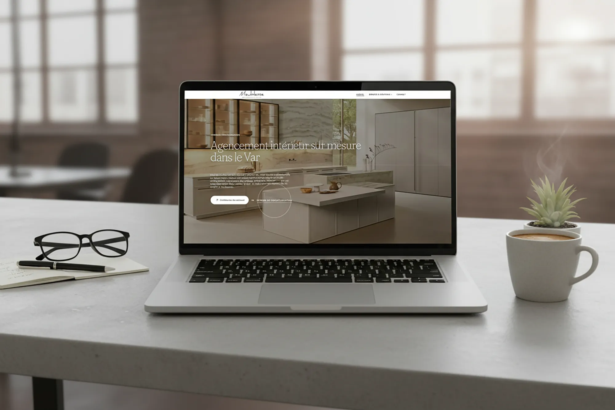 Création site web agencement intérieur Meublesse par Click-création