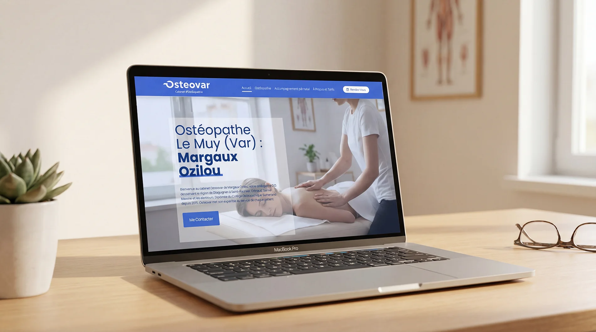 Création site internet ostéopathe Osteovar réalisé par l'agence Click-création.