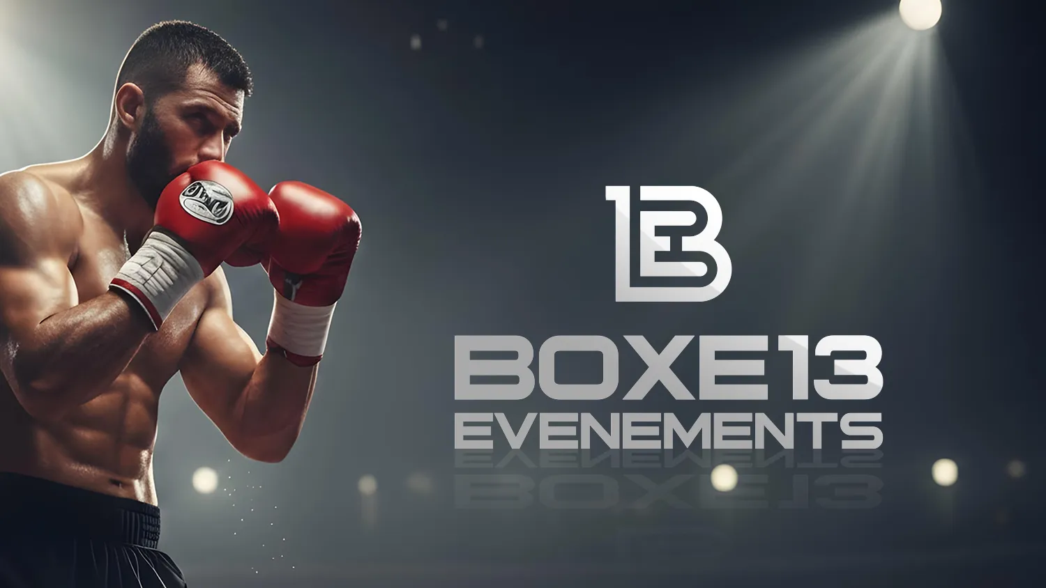 Création logo salle de boxe Boxe Événements 13 par Click‑Création