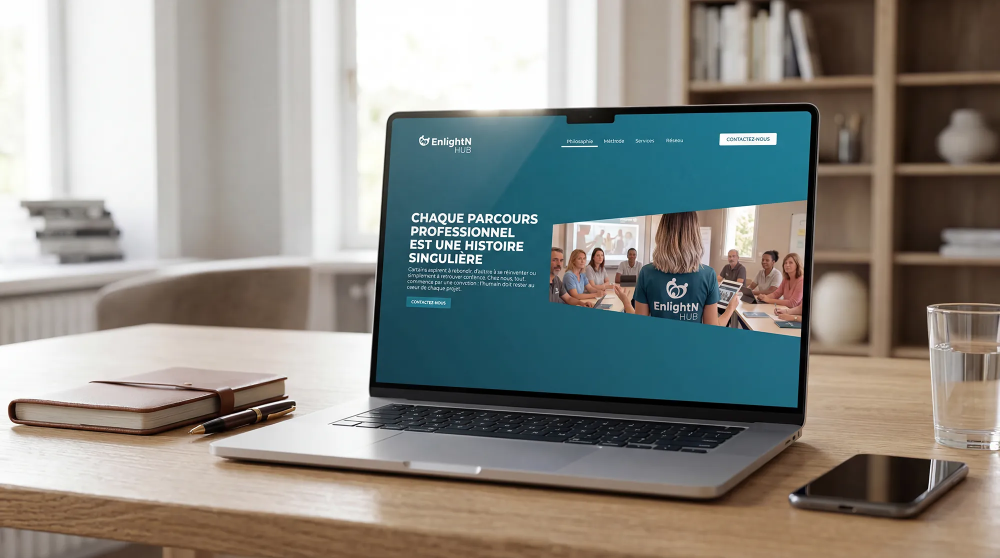 Création logo et site web reconversion professionnelle par Click‑Création